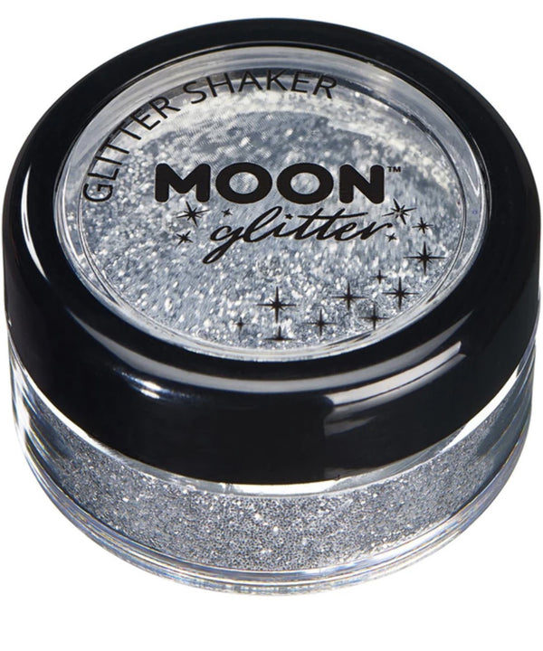 Moon Glitter Classic Fine Glitter Shakers, Silver, Single, 5g